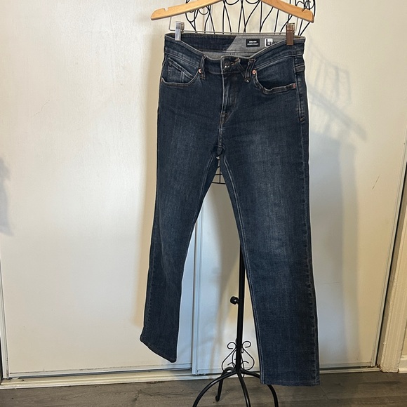 Volcom Brand Solver Modern Straight Dark Blue Jeans Size 28 - Picture 1 of 10